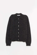 OUR LEGACY CHARCOAL MELANGE EVENING POLO CARDIGAN