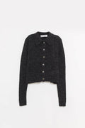 OUR LEGACY CHARCOAL MELANGE MAZZY POLO CARDIGAN