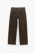 SUNFLOWER DARK OVERDYED WIDE TWIST JEANS