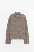 MFPEN SHREDDED BROWN LEISURE ZIP UP JACKET