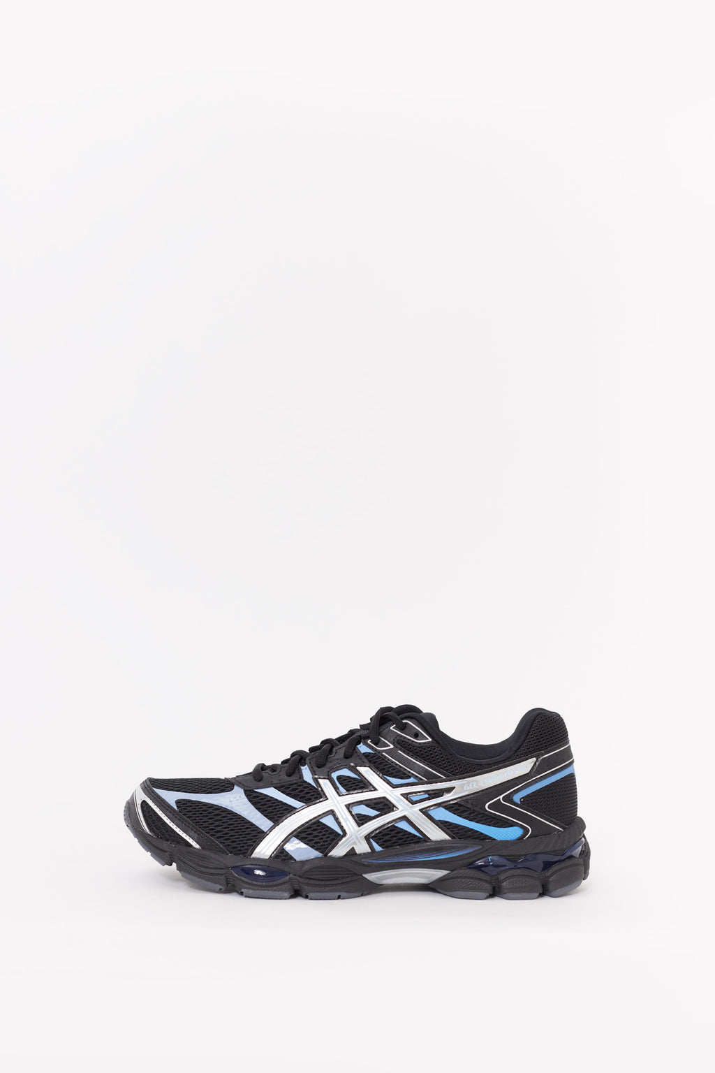 ASICS BLACK PURE SILVER GEL CUMULUS 16 SNEAKERS