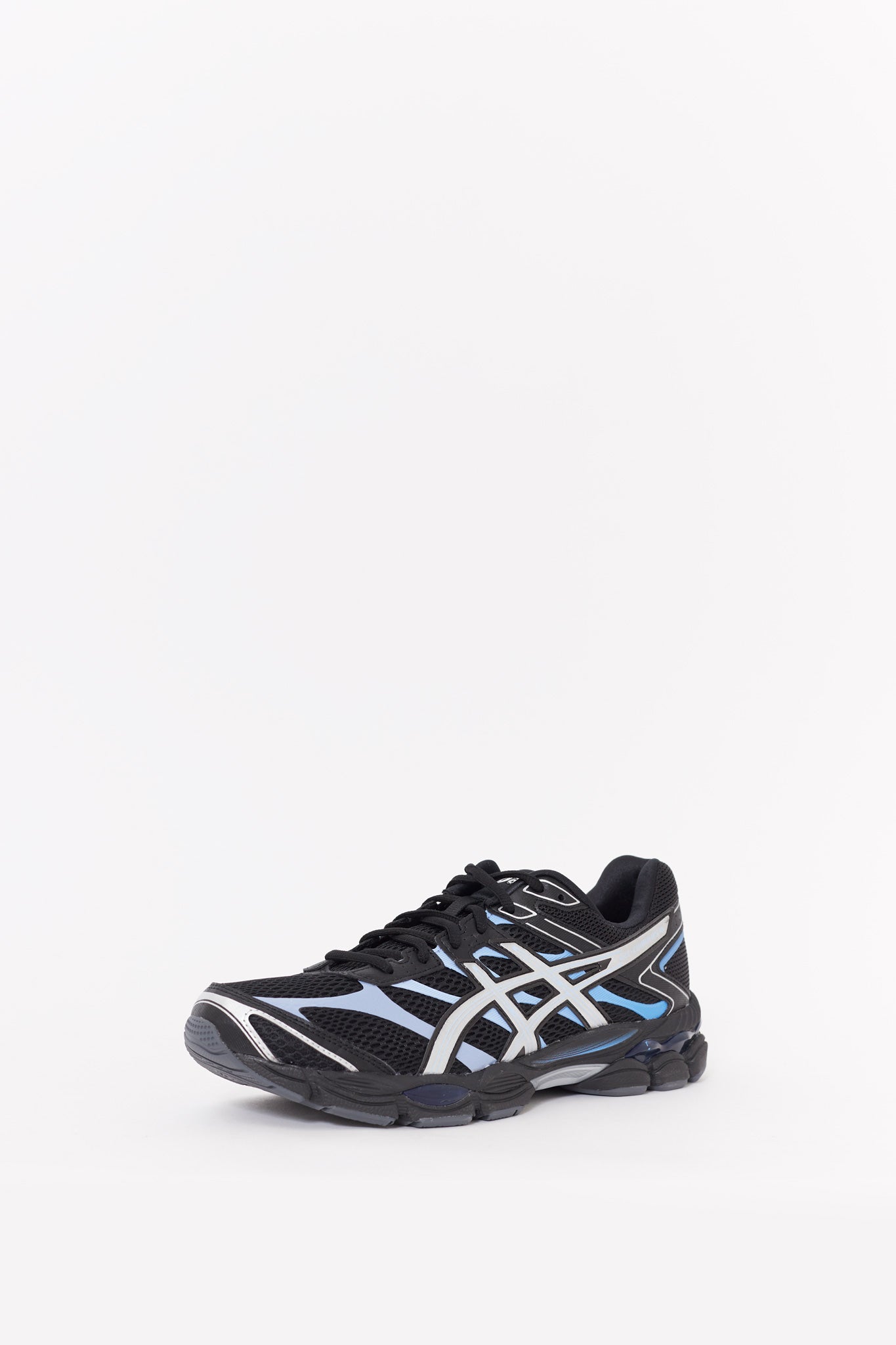 ASICS BLACK PURE SILVER GEL CUMULUS 16 SNEAKERS