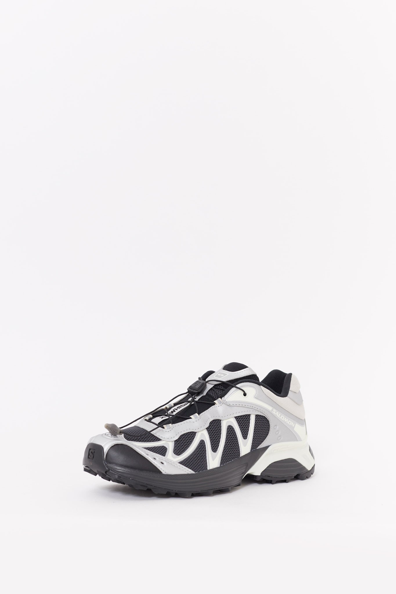 SALOMON BLACK SILVER XT WHISPER SNEAKERS