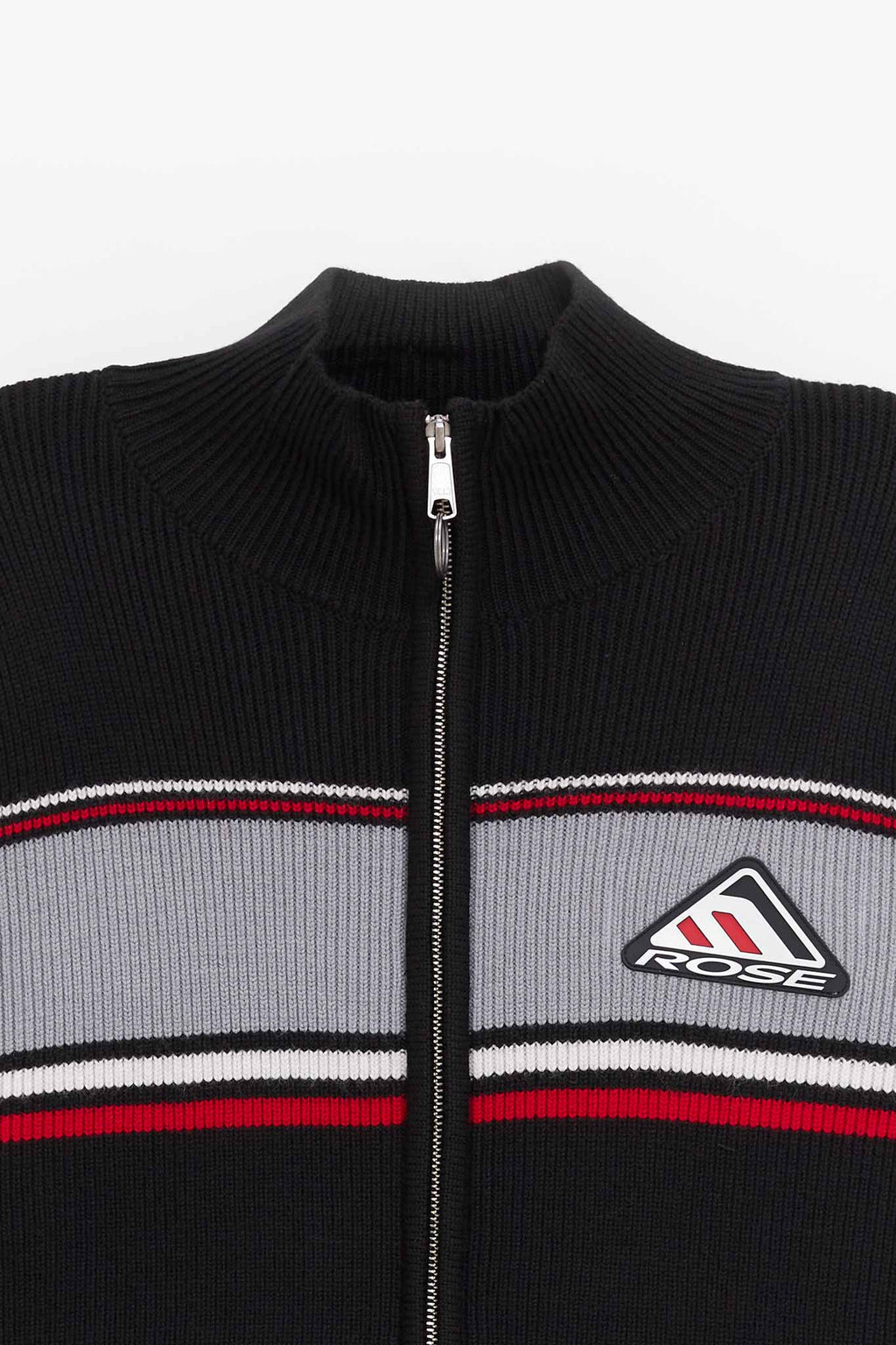 MARTINE ROSE BLACK GREY SHRUNKEN TRACK JACKET