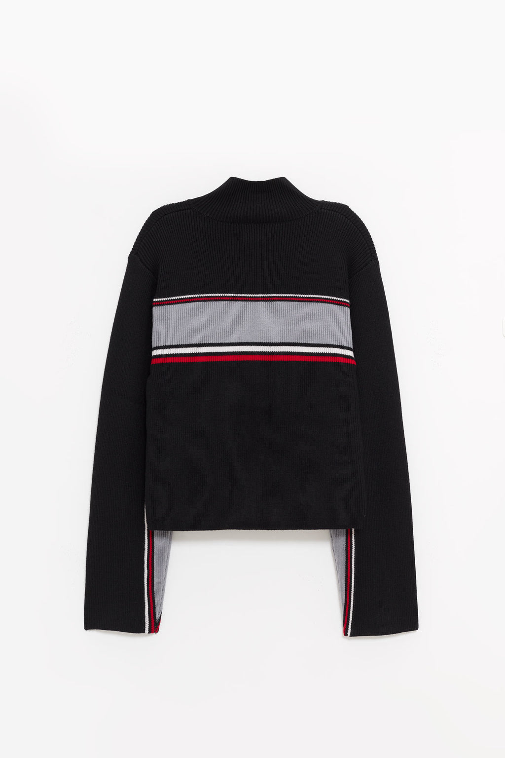 MARTINE ROSE BLACK GREY SHRUNKEN TRACK JACKET