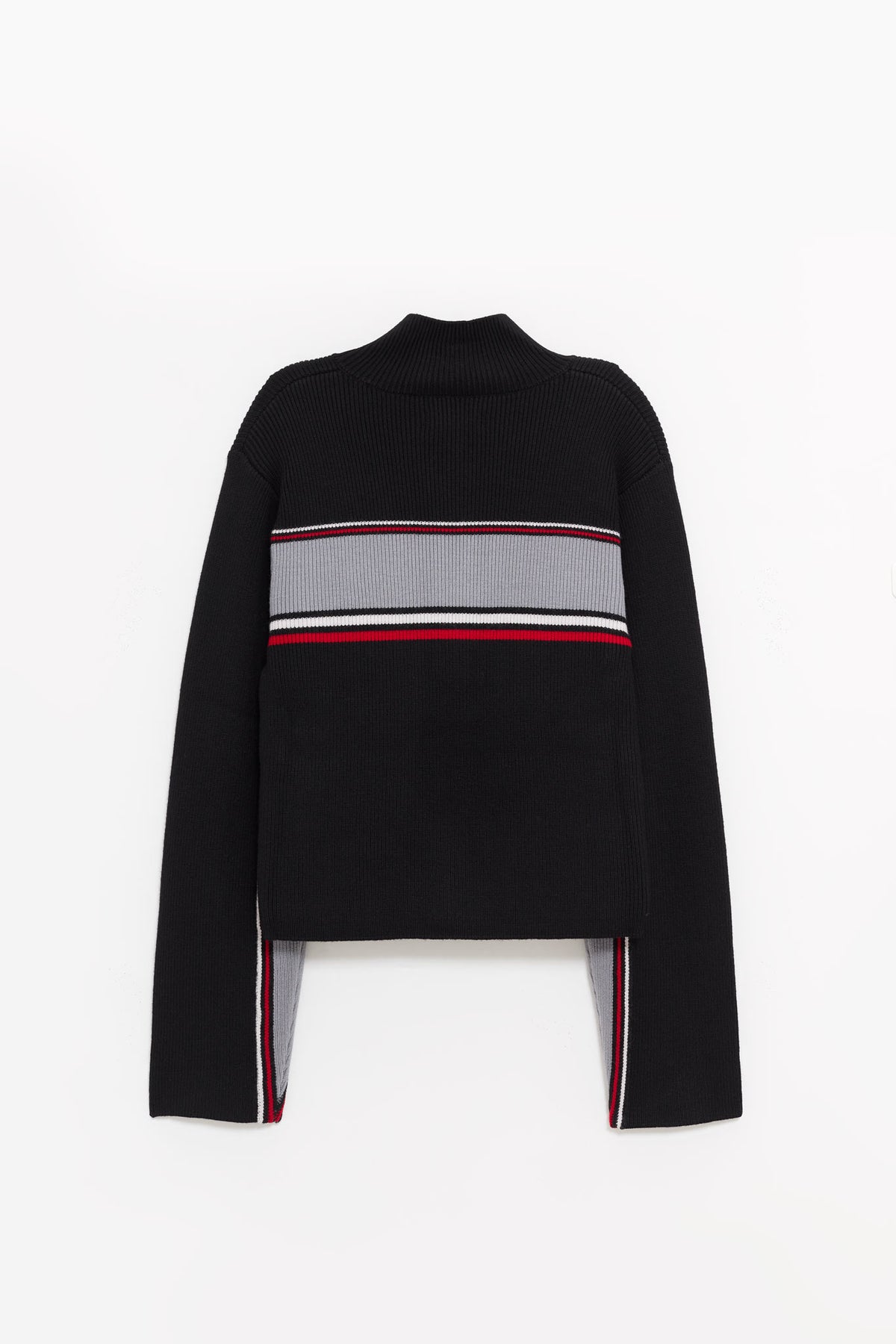MARTINE ROSE BLACK GREY SHRUNKEN TRACK JACKET