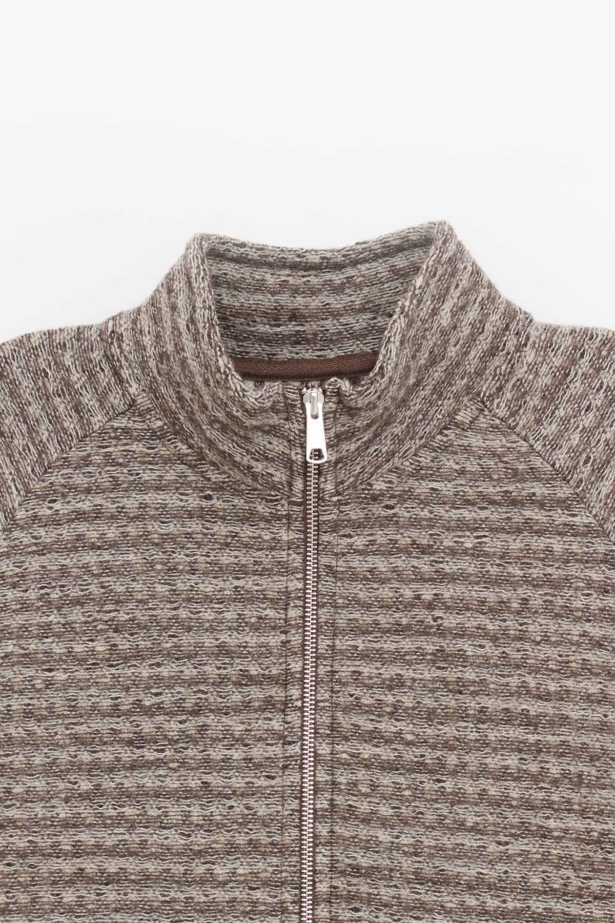 MFPEN SHREDDED BROWN LEISURE ZIP UP JACKET