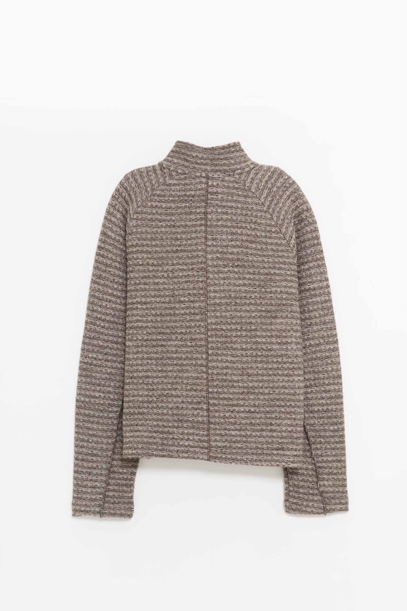 MFPEN SHREDDED BROWN LEISURE ZIP UP JACKET