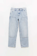 CARHARTT WIP BLUE WORN BLEACHED DOUBLE KNEE PANT