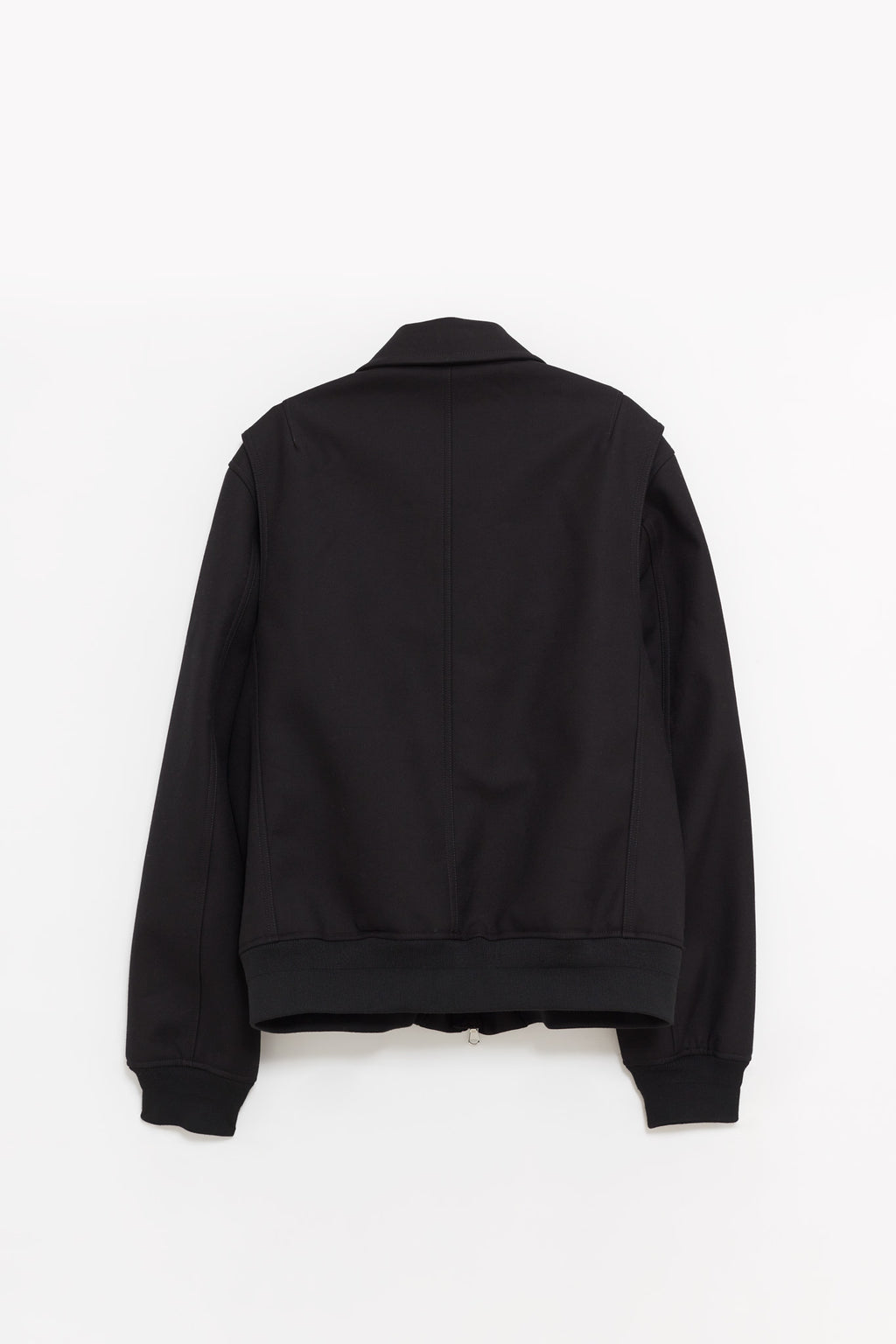 CASABLANCA BLACK BONDED WOOL BLEND JACKET