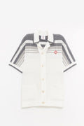 CASABLANCA WHITE GREY CROCHET SHIRT