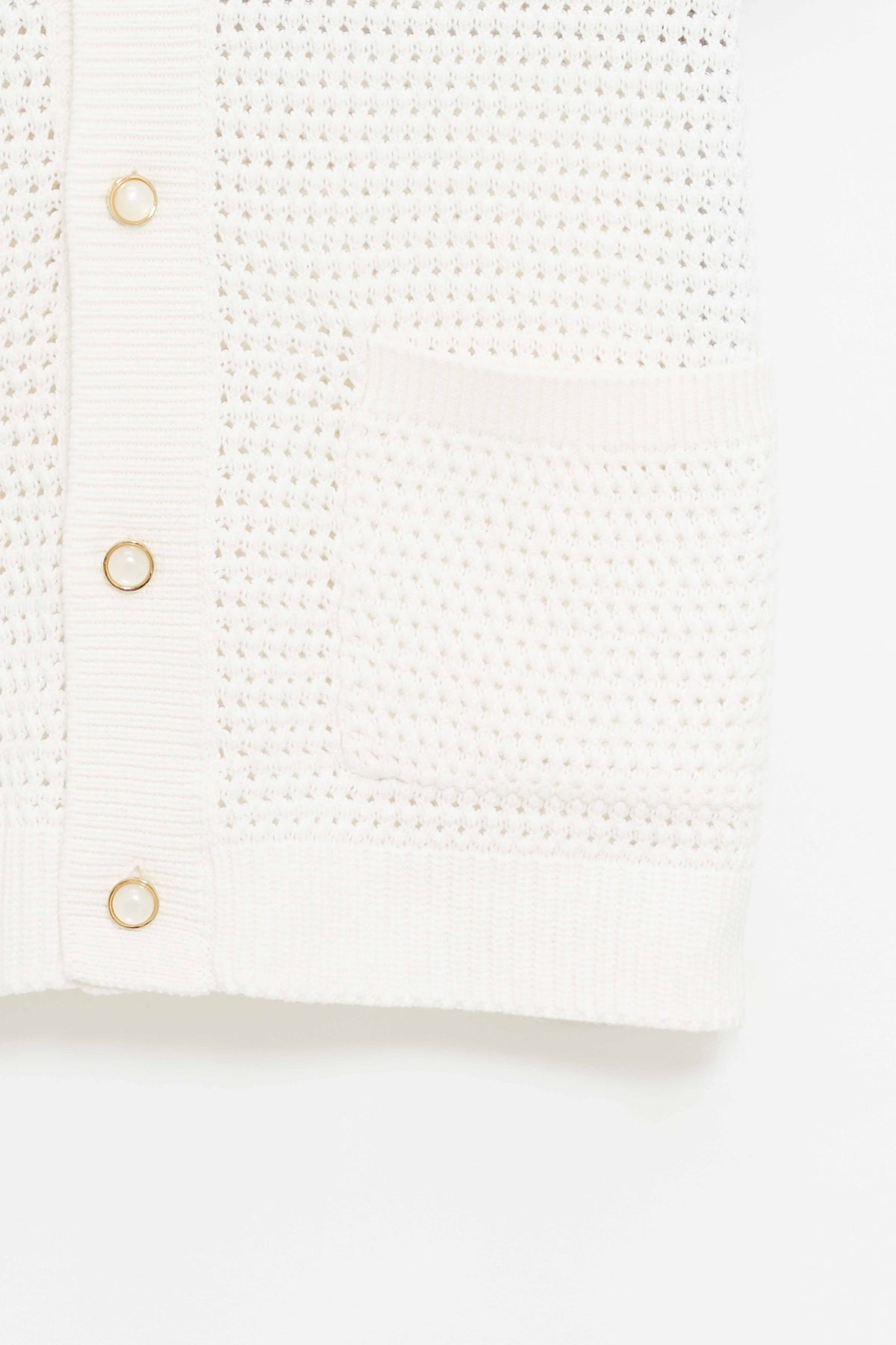 CASABLANCA WHITE GREY CROCHET SHIRT