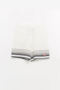 CASABLANCA WHITE GREY CROCHET SHORTS