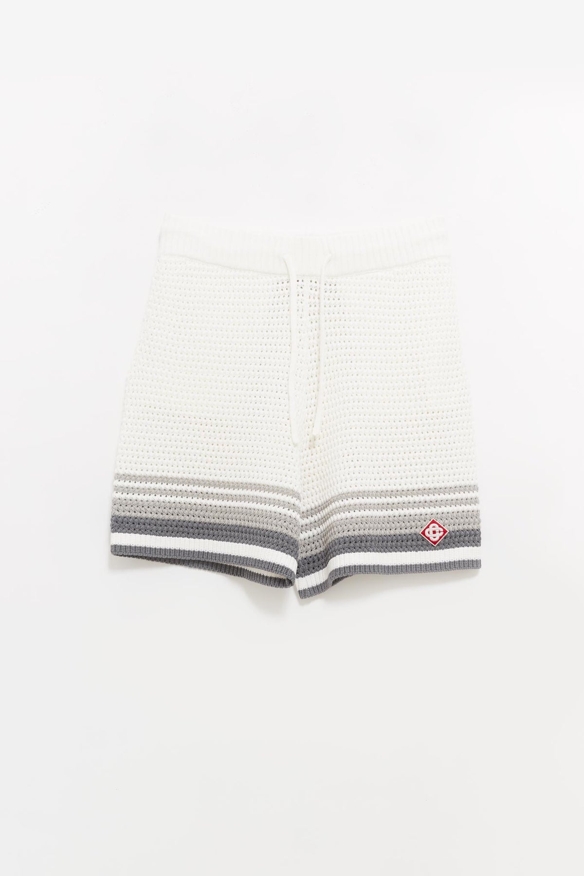 CASABLANCA WHITE GREY CROCHET SHORTS