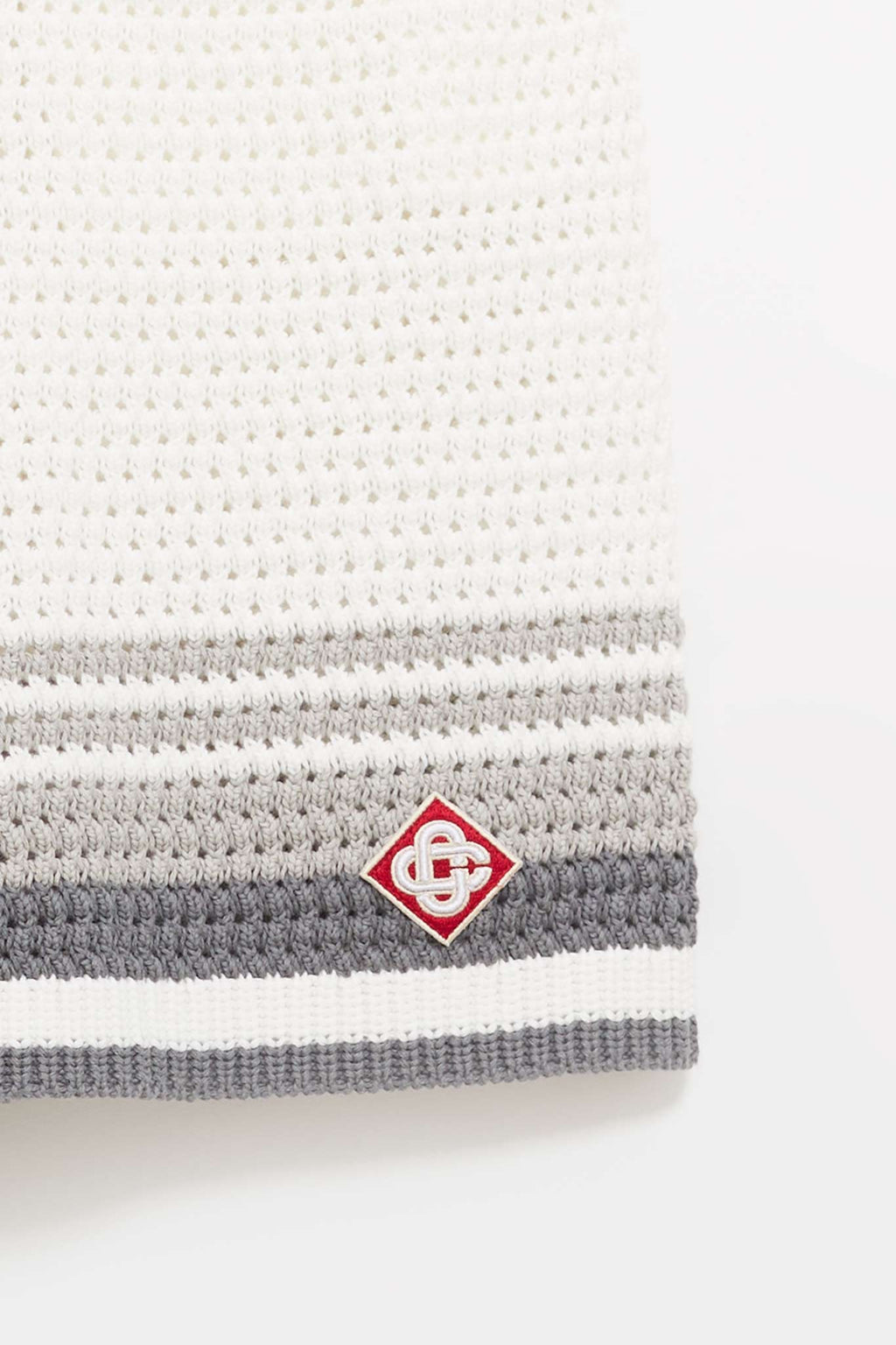CASABLANCA WHITE GREY CROCHET SHORTS
