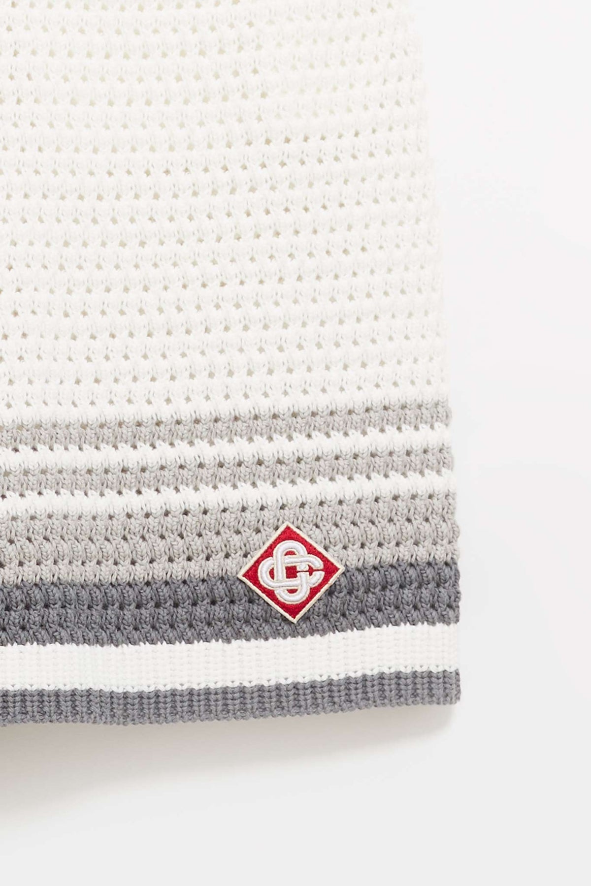 CASABLANCA WHITE GREY CROCHET SHORTS