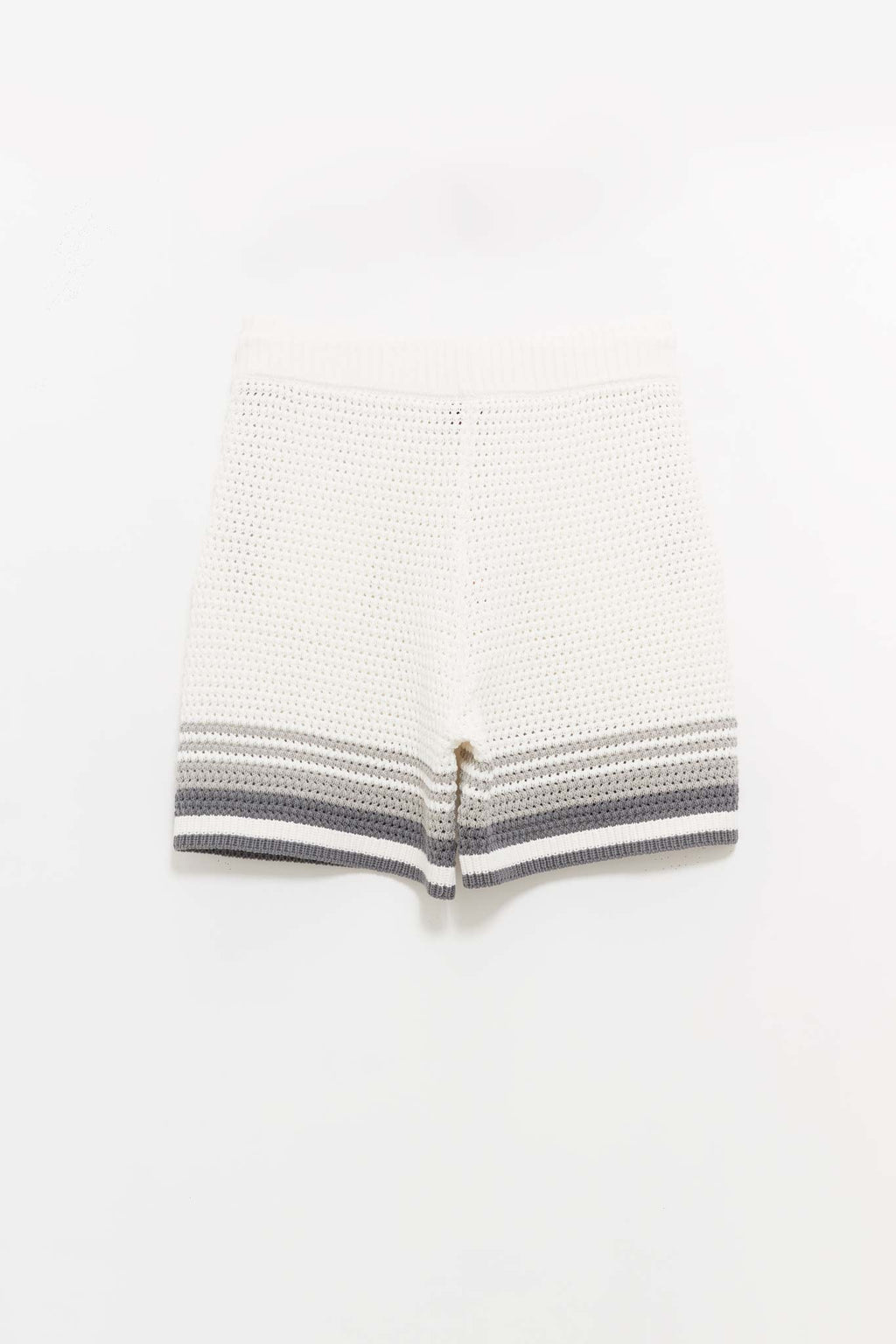 CASABLANCA WHITE GREY CROCHET SHORTS