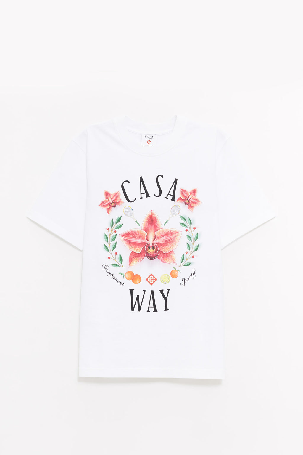 CASABLANCA WHITE ORCHID CLASSIC T SHIRT