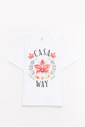 CASABLANCA WHITE ORCHID CLASSIC T SHIRT