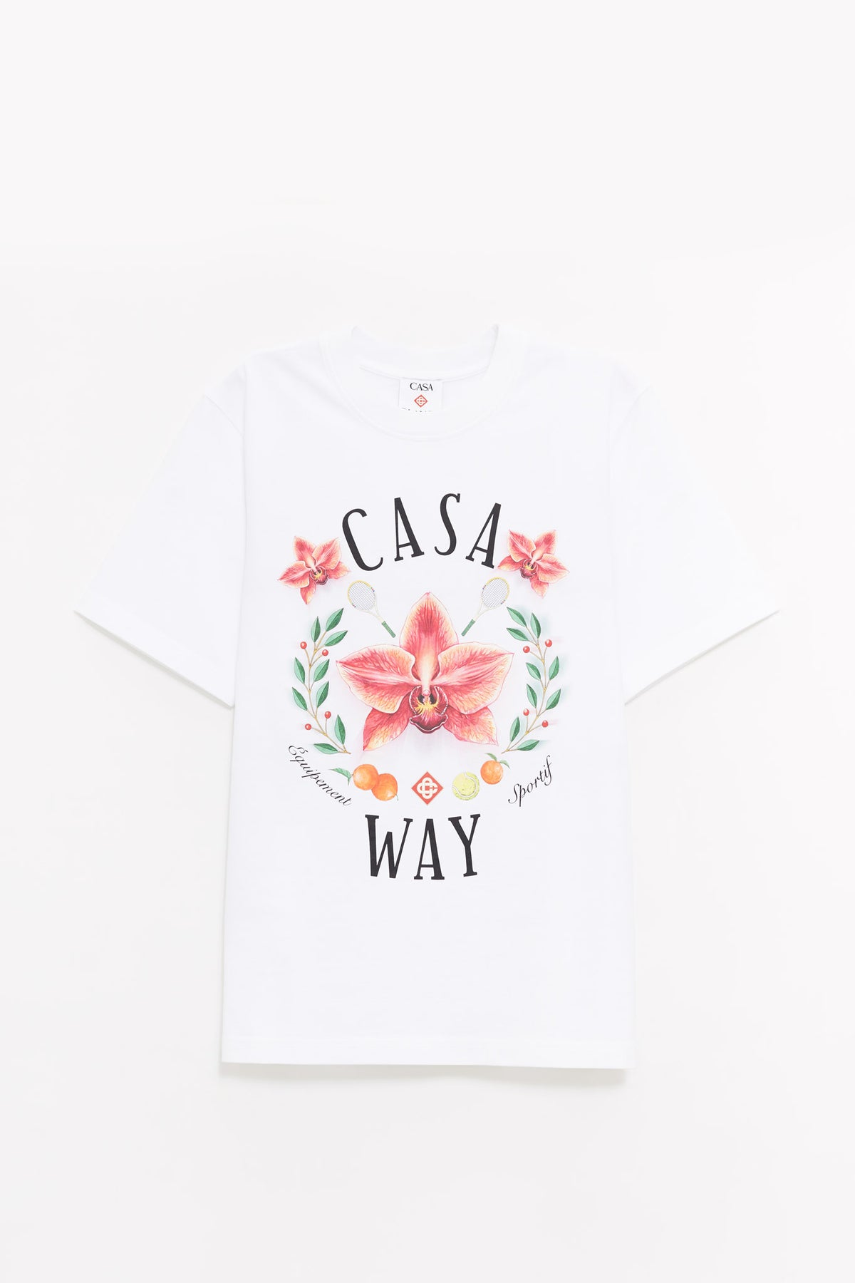 CASABLANCA WHITE ORCHID CLASSIC T SHIRT
