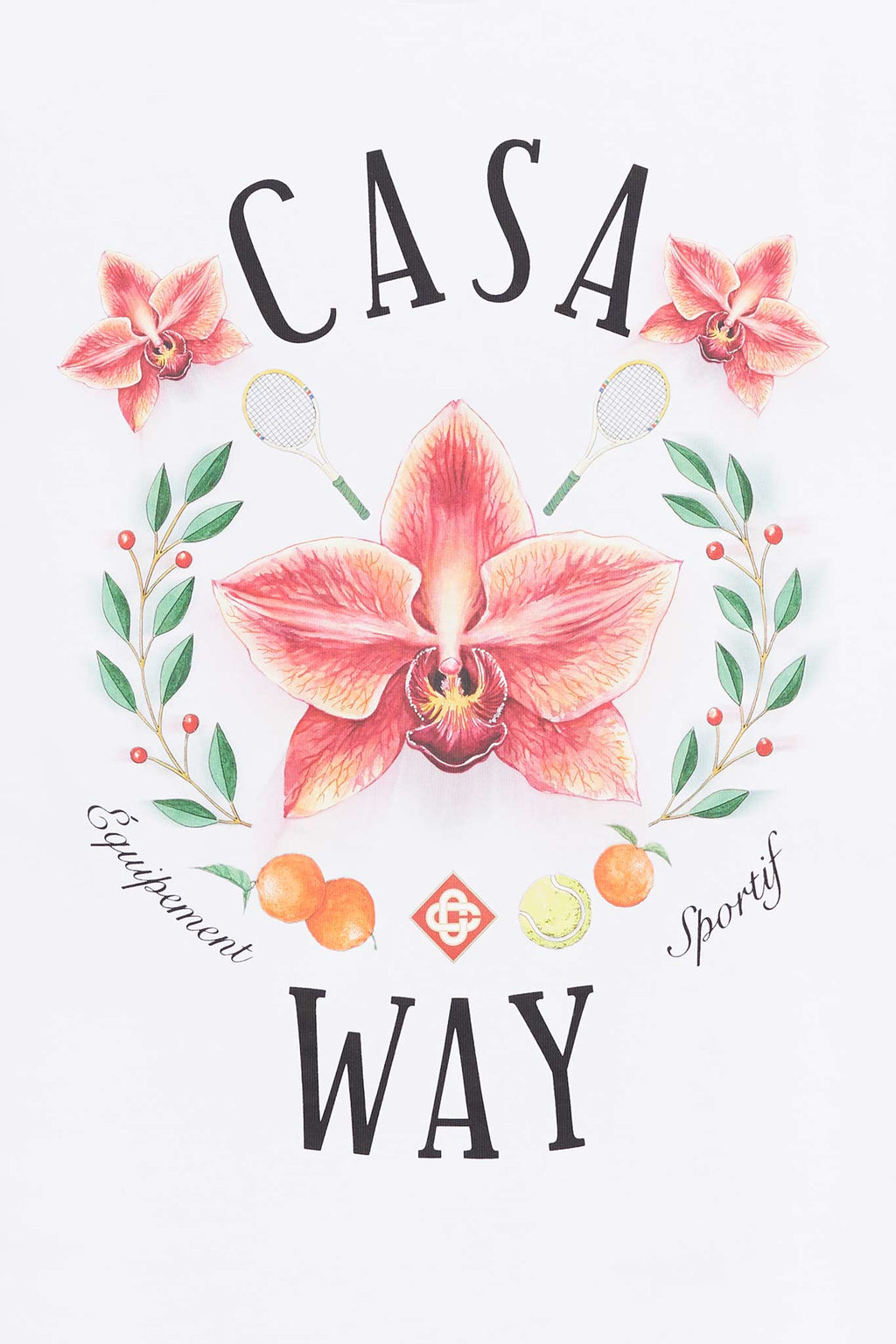CASABLANCA WHITE ORCHID CLASSIC T SHIRT