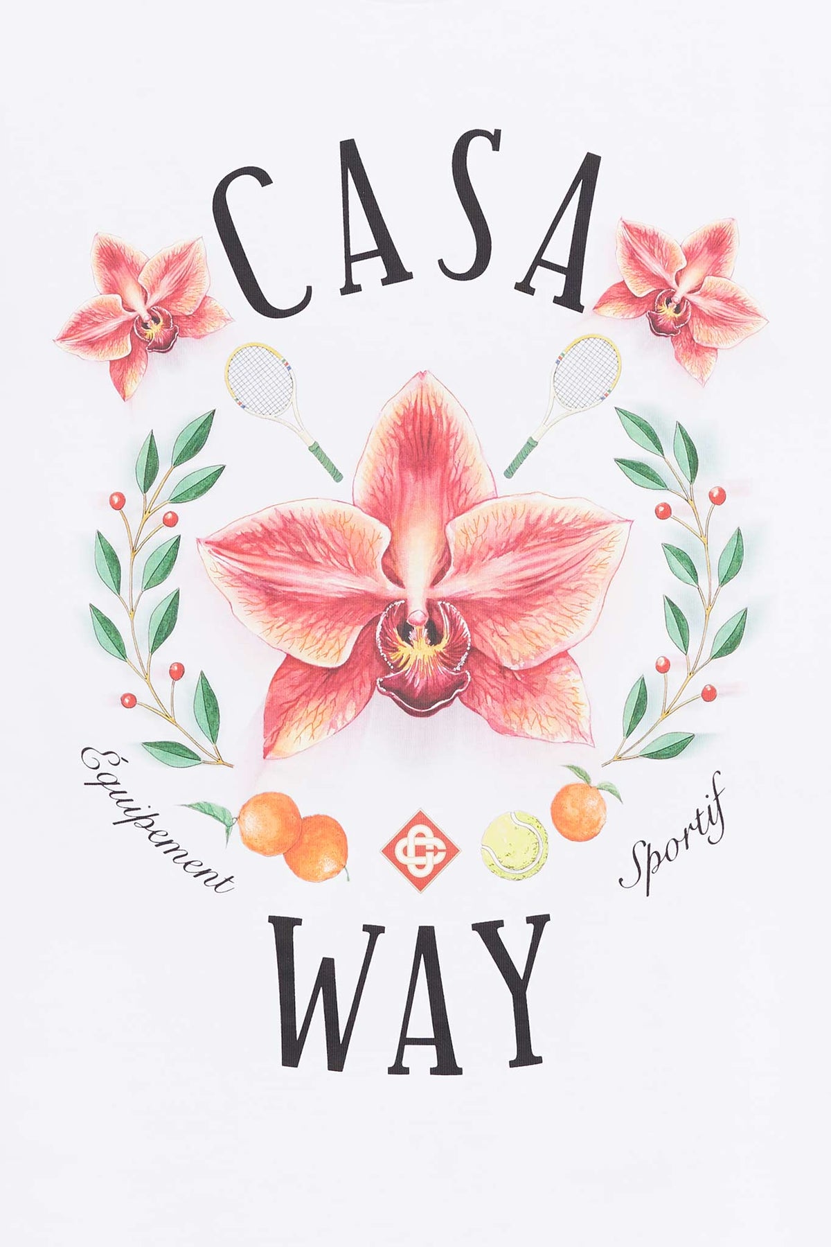 CASABLANCA WHITE ORCHID CLASSIC T SHIRT