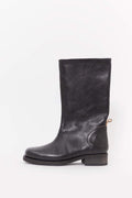 OUR LEGACY DEEP BLACK LEATHER HAUL CAMION BOOTS