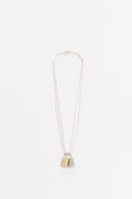 OUR LEGACY BRASS AND NICKLE PADLOCK RIDDLE NECKLACE