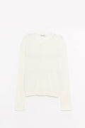 OUR LEGACY IVORY COTTON CREPE FINE HENLEY T SHIRT