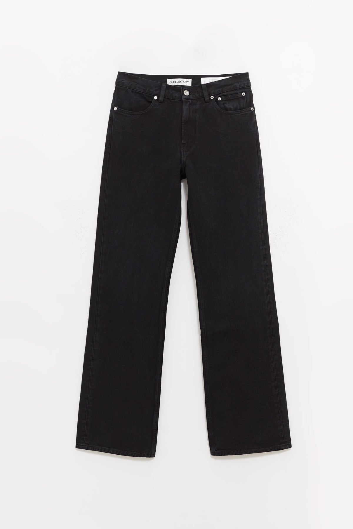 OUR LEGACY OVERDYED HIGHWAY BLACK CARLSON CUT JEANS