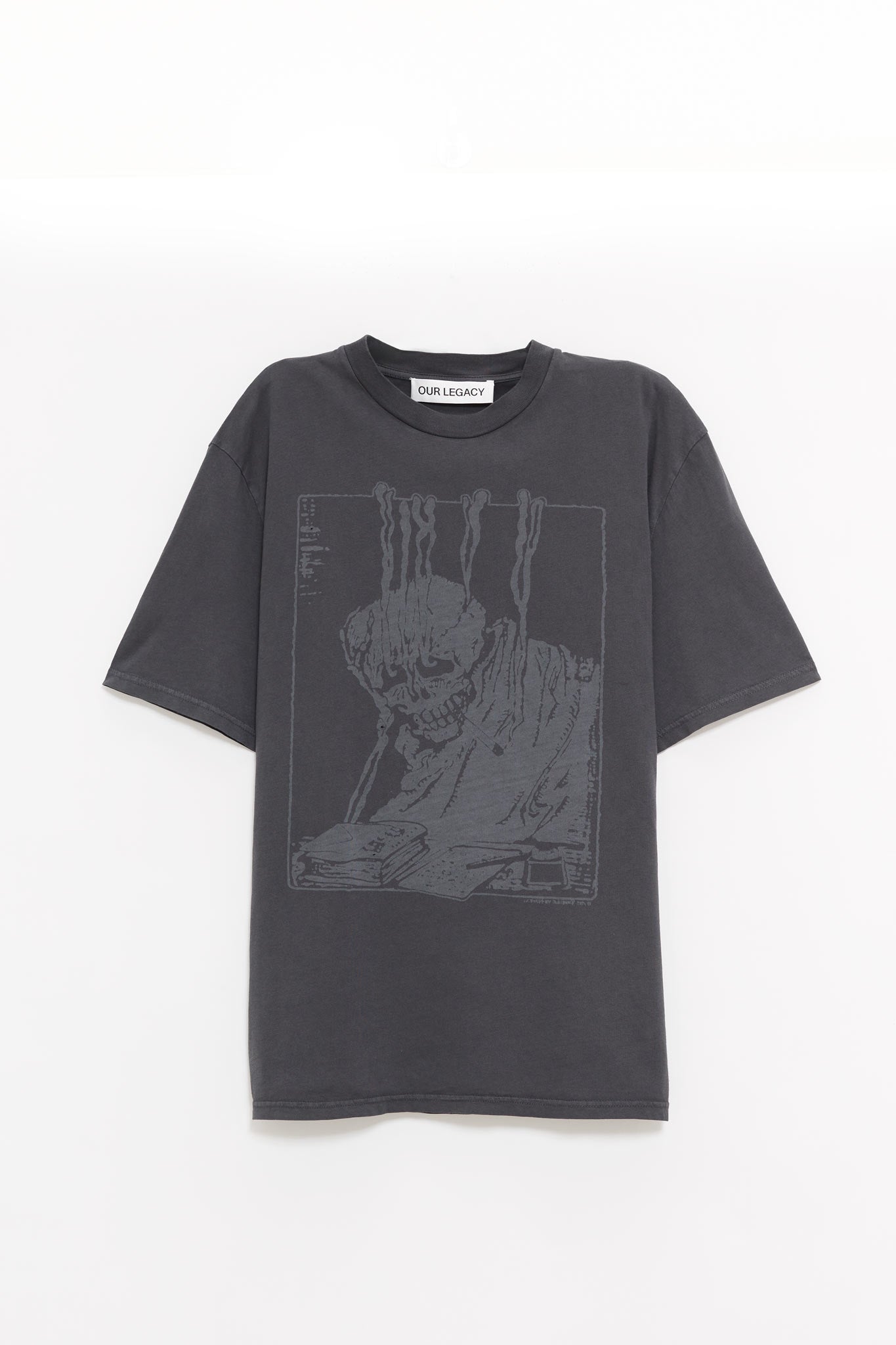 OUR LEGACY ANGRY FAN MAIL PRINT BOX T SHIRT