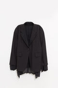 OUR LEGACY SOOT BLACK TECHFLAX REVERSIBLE DRIP BLAZER