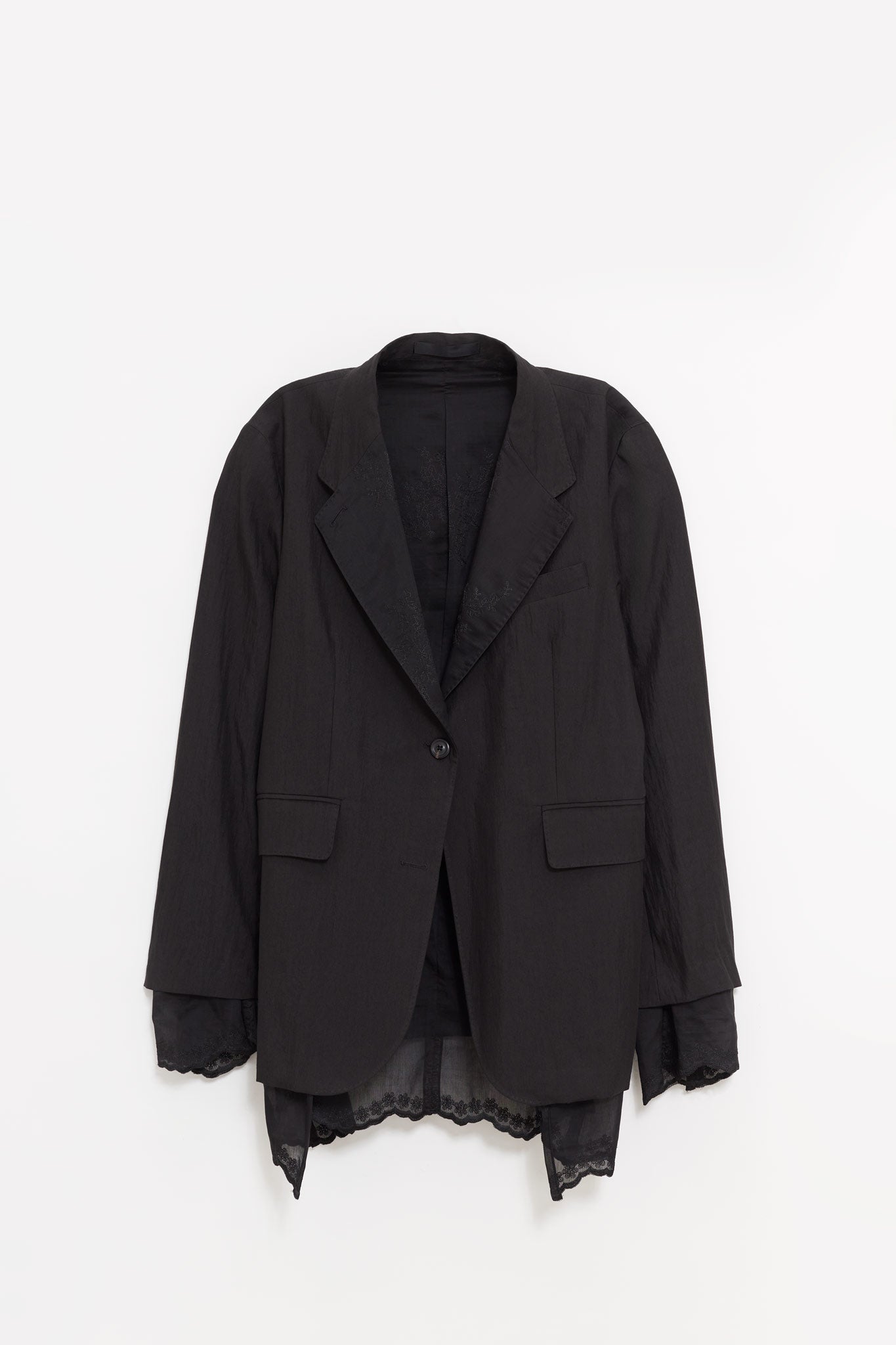 OUR LEGACY SOOT BLACK TECHFLAX REVERSIBLE DRIP BLAZER