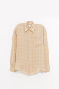 OUR LEGACY VACAY CHECK GAUZE LINEN ABOVE SHIRT