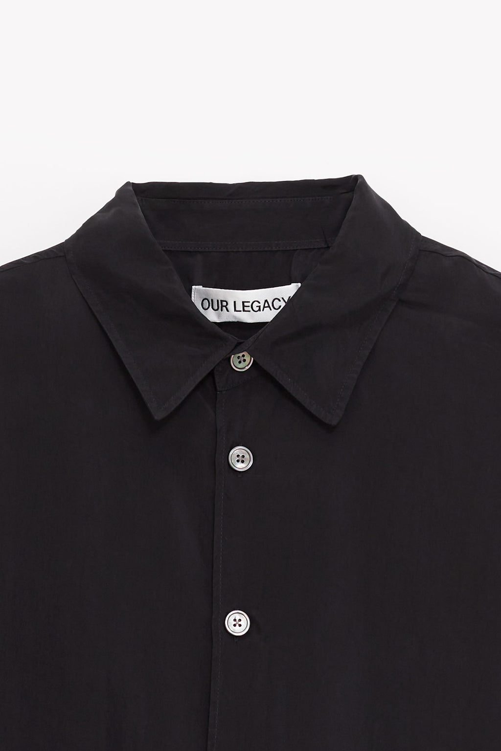 OUR LEGACY CHAR BLACK DUSTVEIL CUPRO BEYOND SHIRT