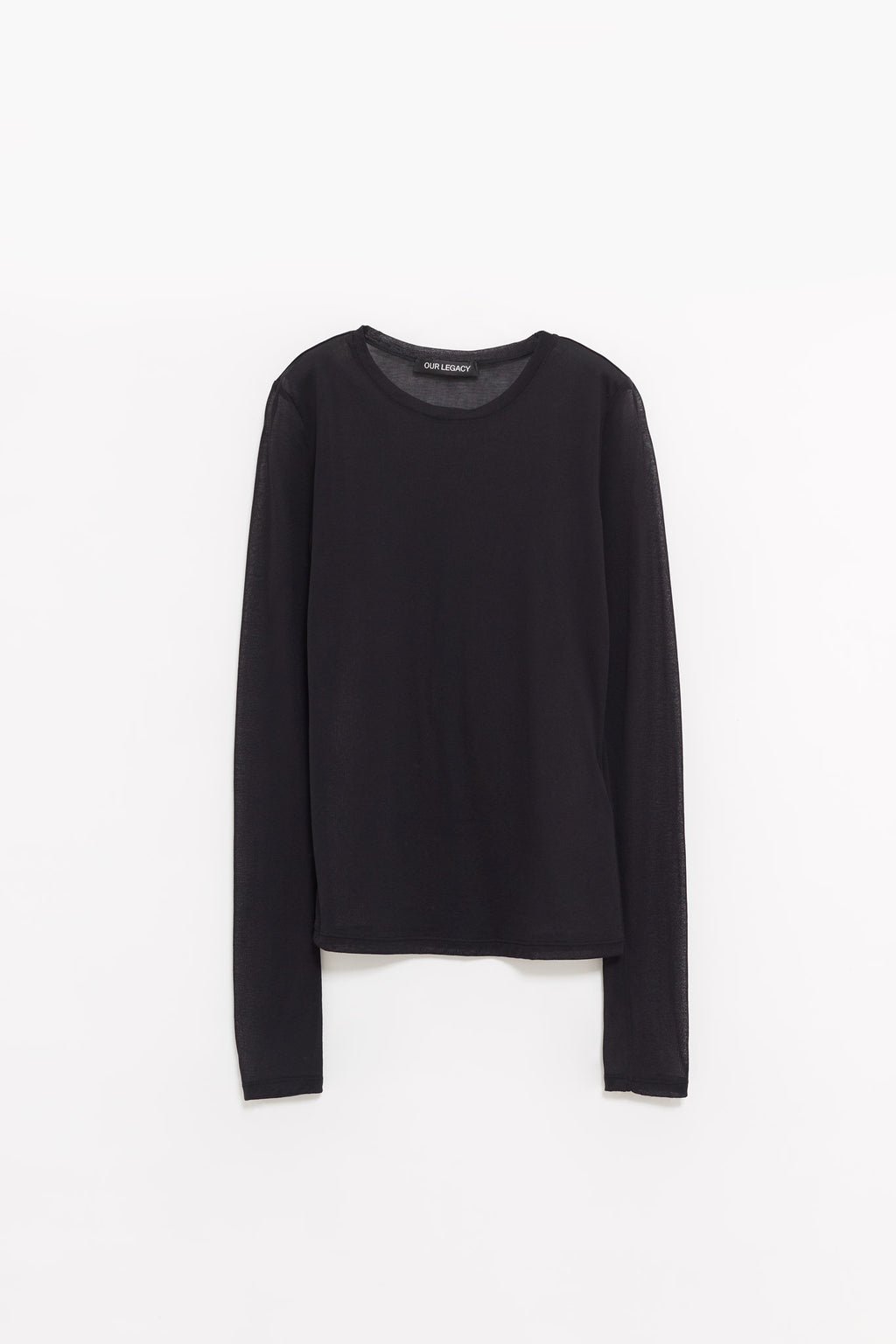 OUR LEGACY BLACK STOCKING JERSEY SUPER SLIM LONGSLEEVE T SHIRT