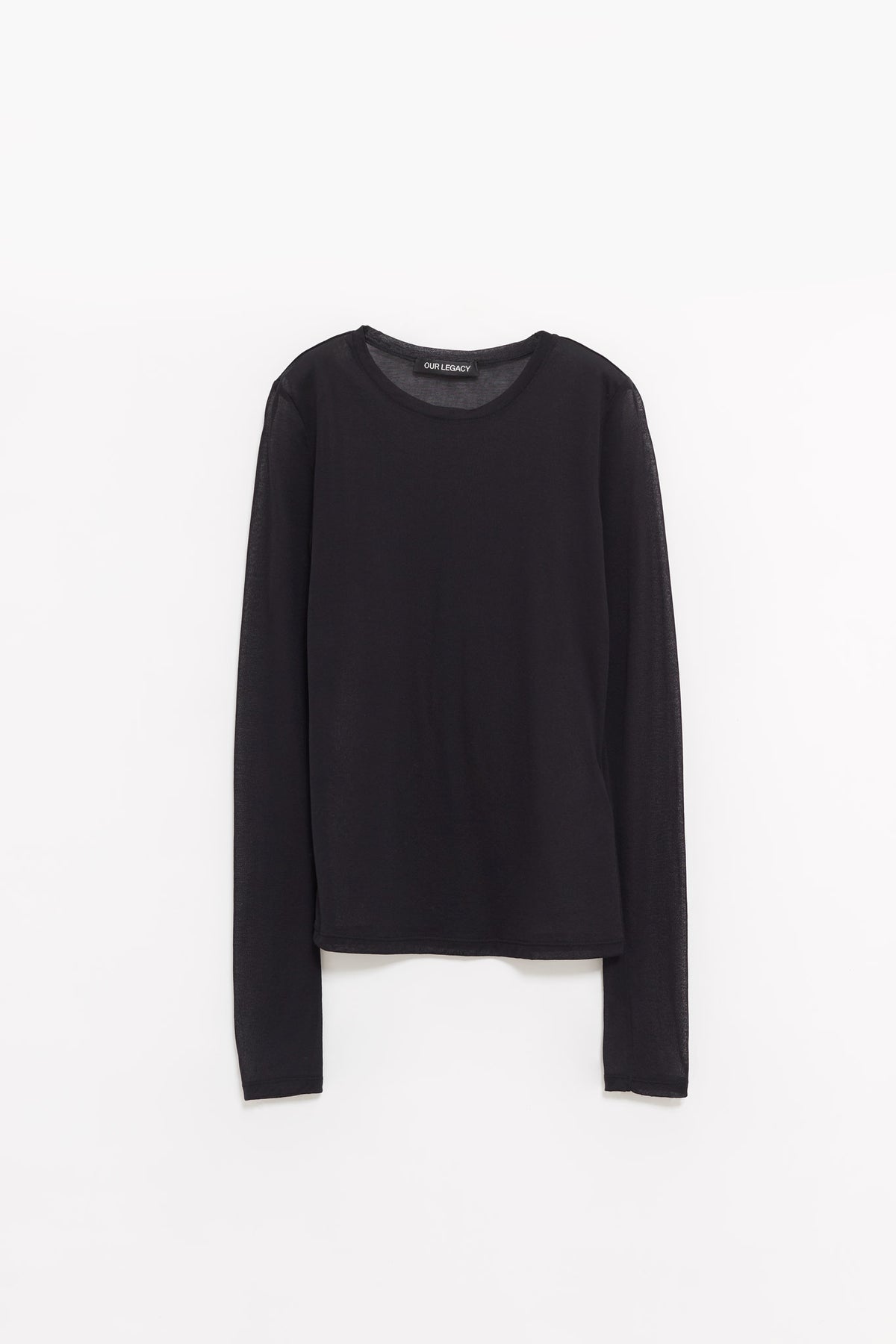 OUR LEGACY BLACK STOCKING JERSEY SUPER SLIM LONGSLEEVE T SHIRT