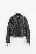 OUR LEGACY WHISKER BLACK BUFFED LAMBSKIN YOKAI LEATHER JACKET