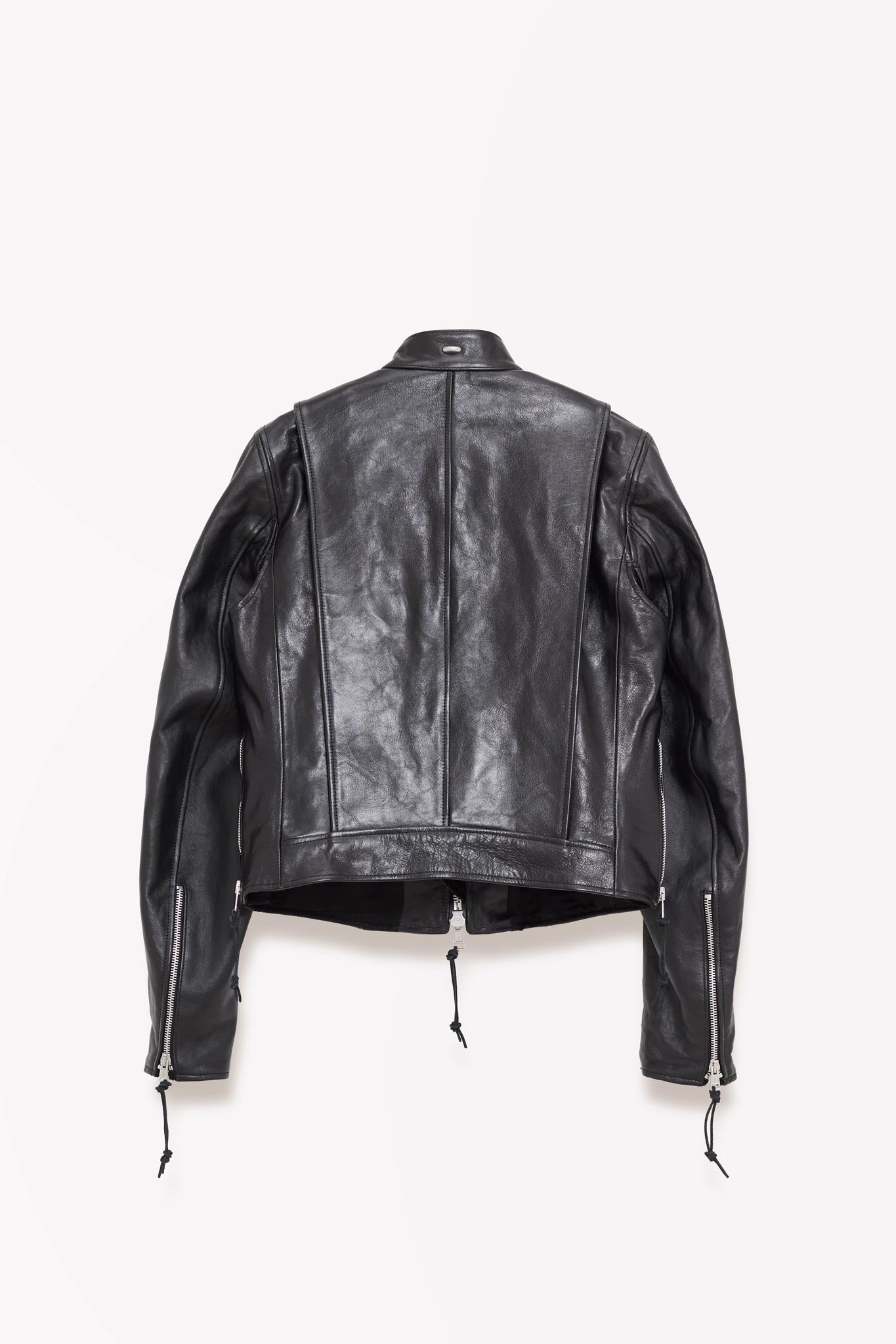 OUR LEGACY WHISKER BLACK BUFFED LAMBSKIN YOKAI LEATHER JACKET