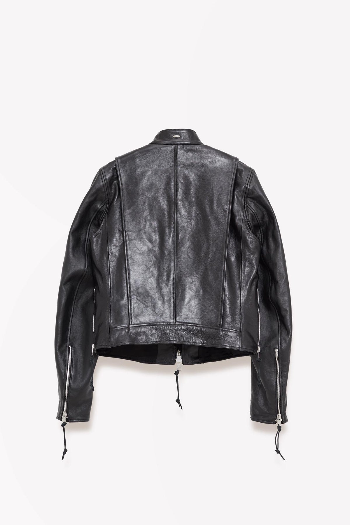 OUR LEGACY WHISKER BLACK BUFFED LAMBSKIN YOKAI LEATHER JACKET