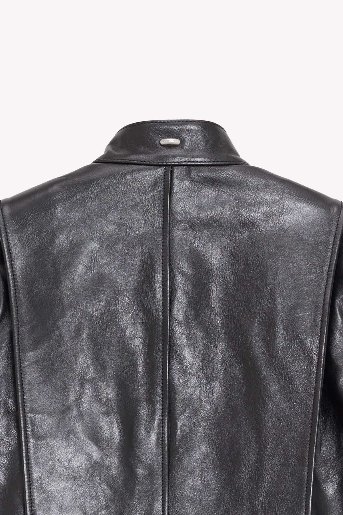 OUR LEGACY WHISKER BLACK BUFFED LAMBSKIN YOKAI LEATHER JACKET