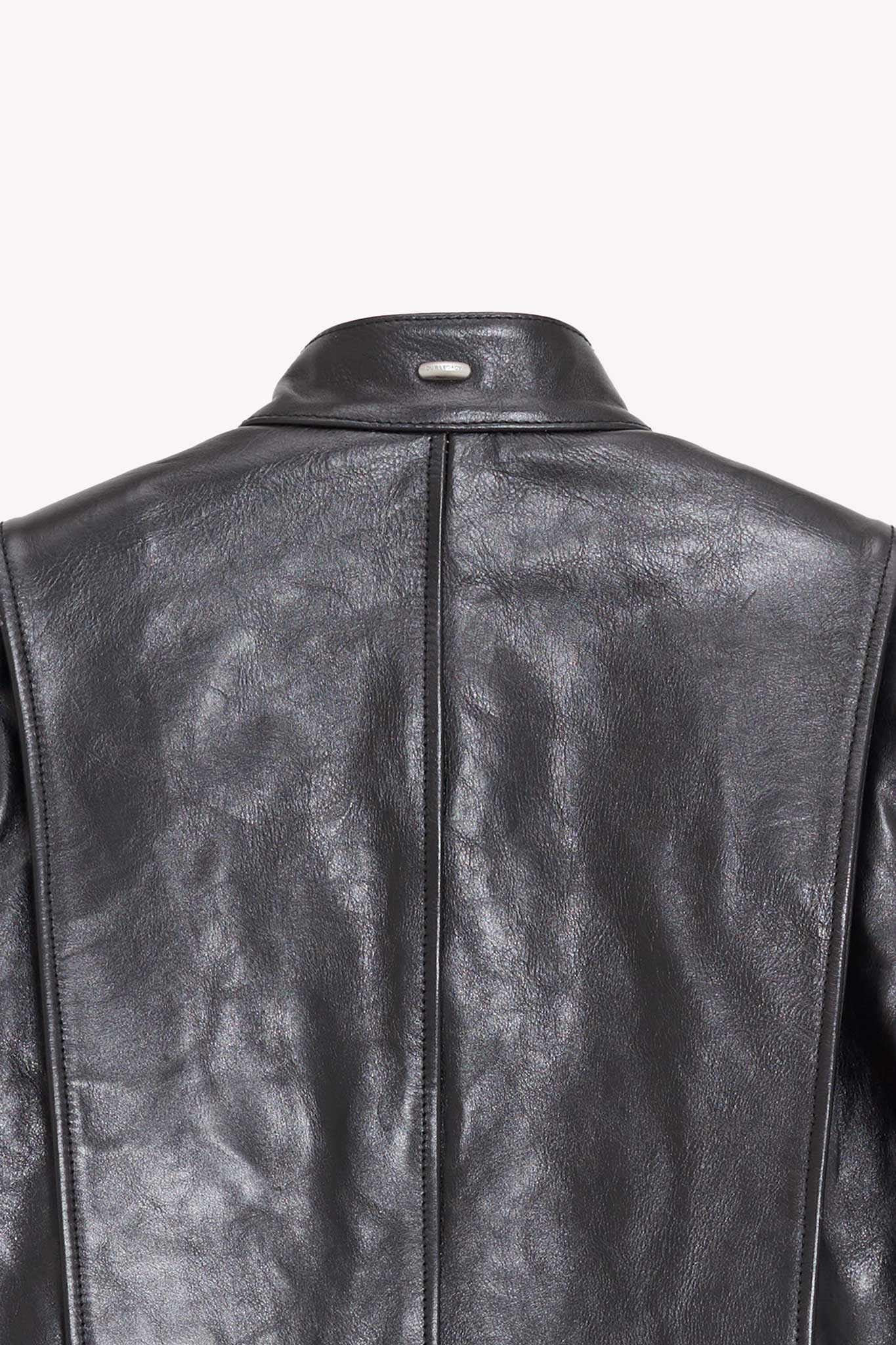 OUR LEGACY WHISKER BLACK BUFFED LAMBSKIN YOKAI LEATHER JACKET