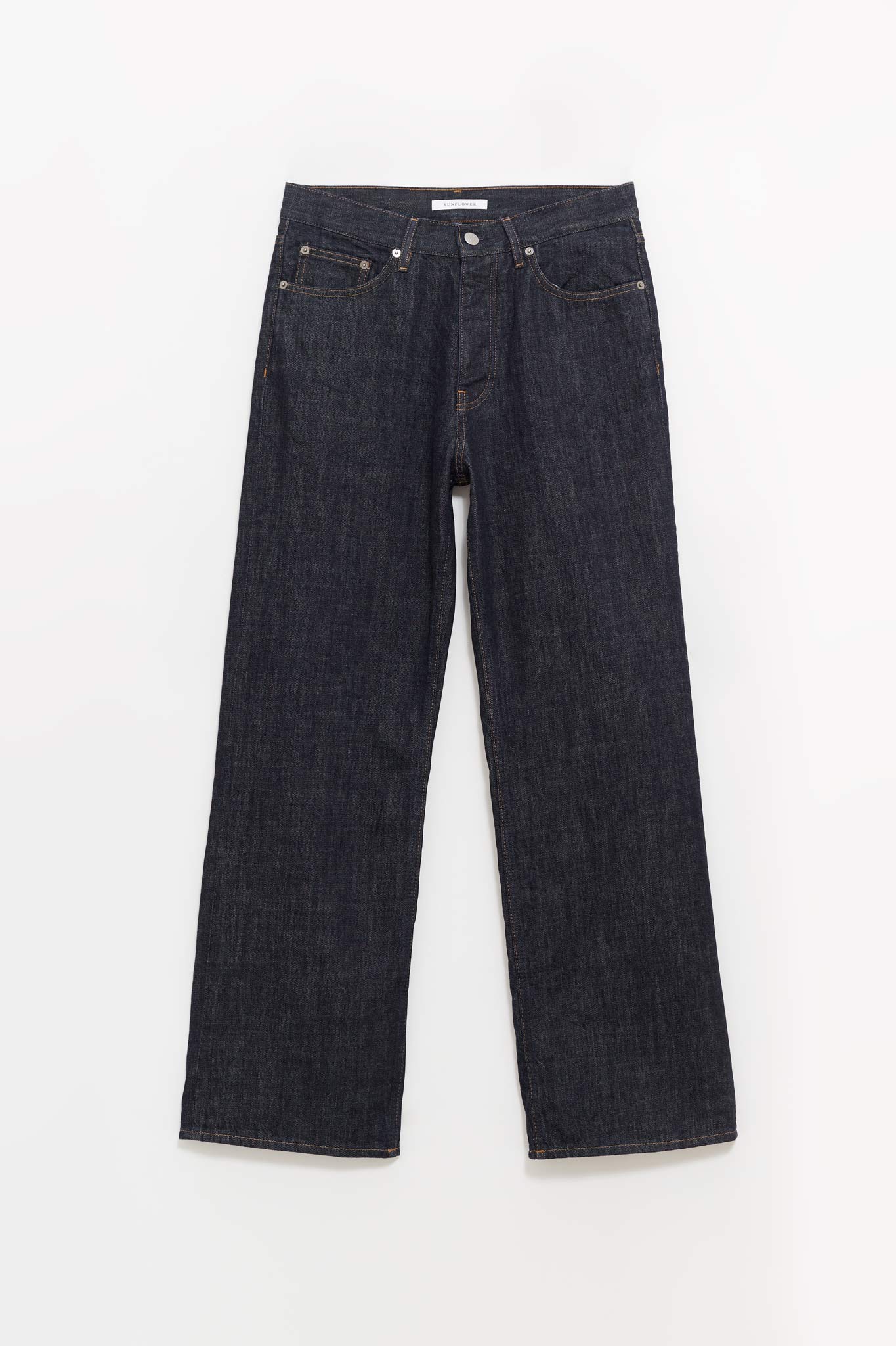 SUNFLOWER SIMPLE RINSE BLUE RELAXED BOOT JEANS