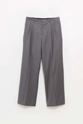 SUNFLOWER GREY MELANGE STRIPE WIDE PLEATED TROUSER