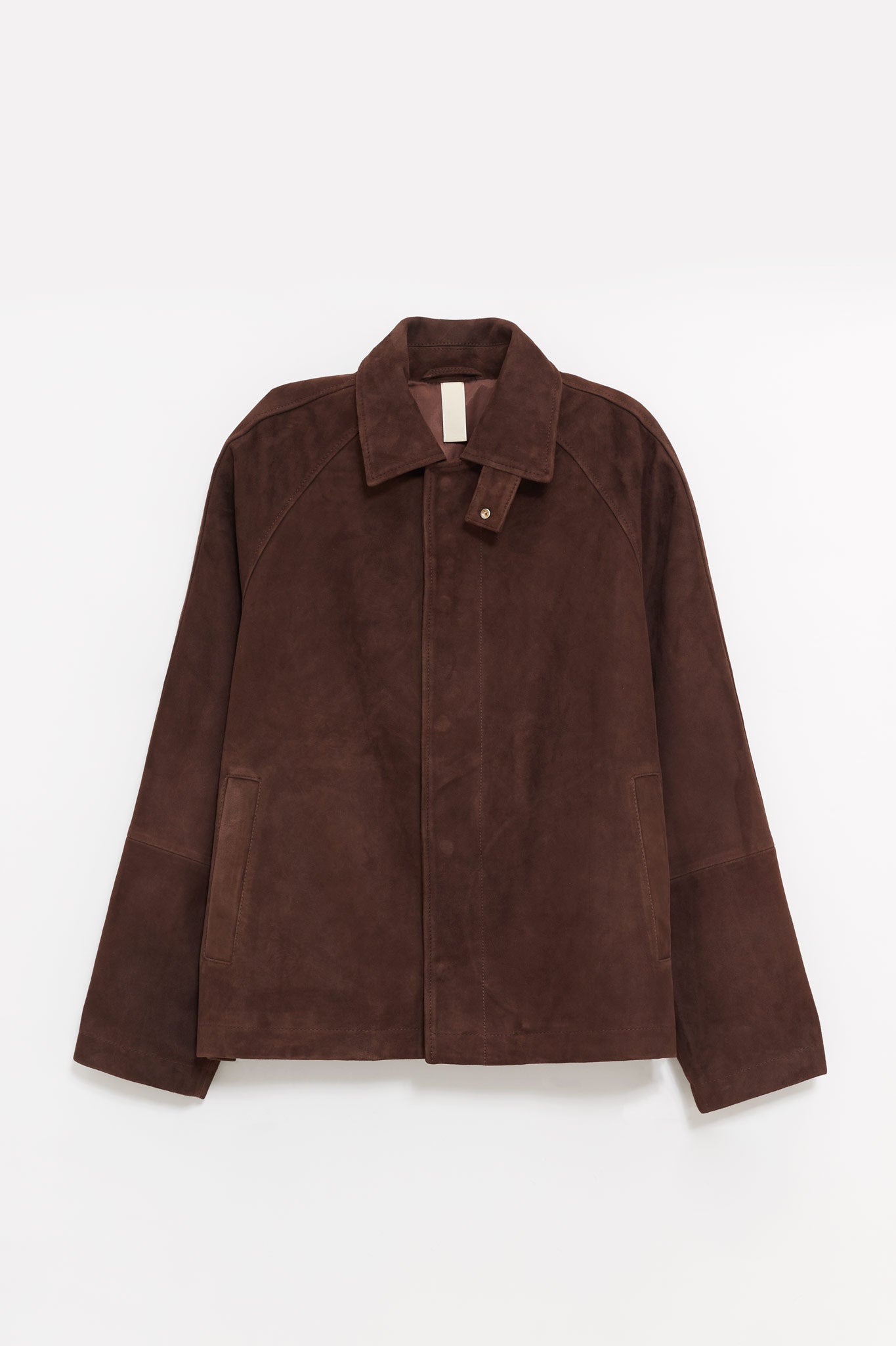 SUNFLOWER DARK BROWN SHORT RAGLAN SUEDE JACKET