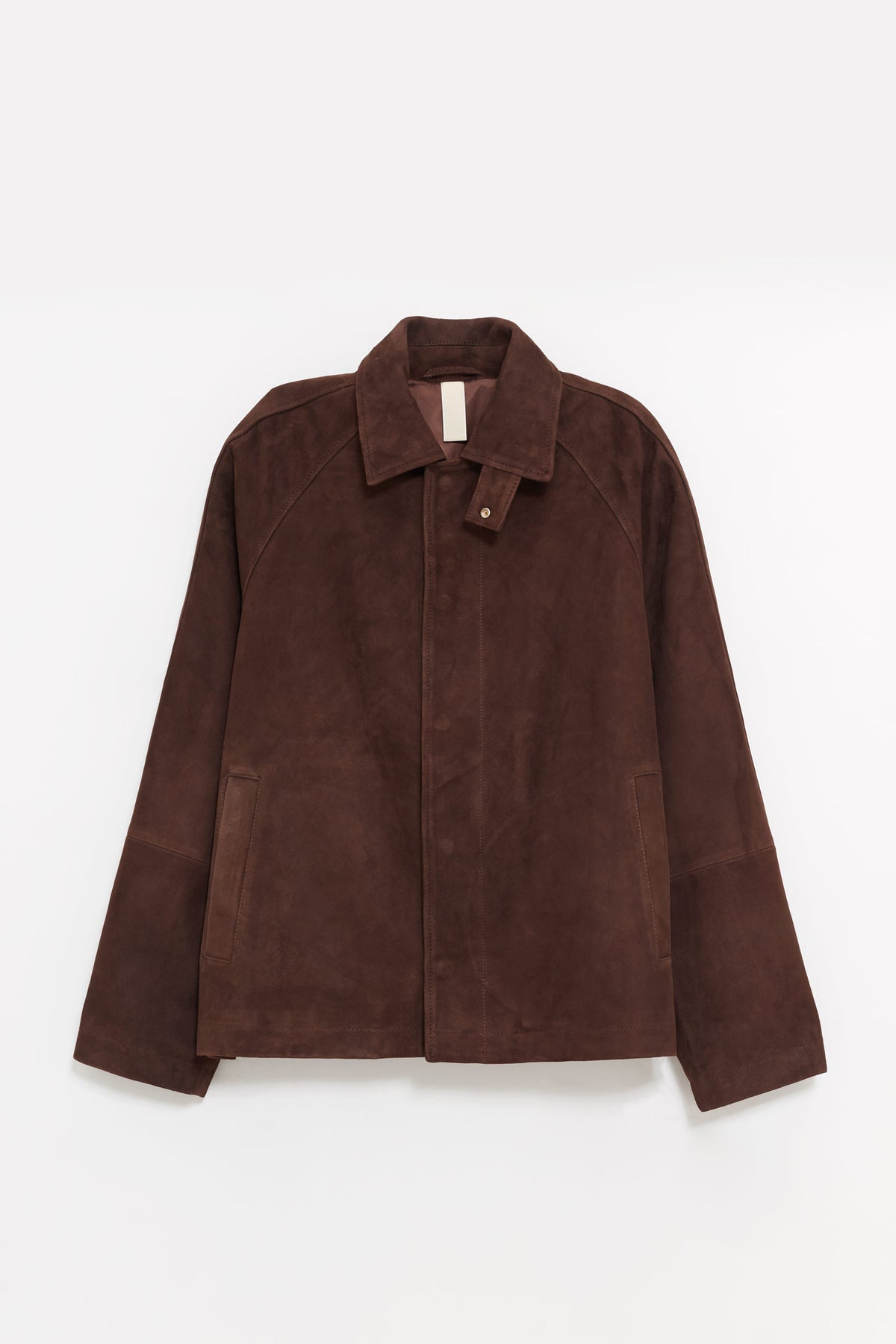 SUNFLOWER DARK BROWN SHORT RAGLAN SUEDE JACKET