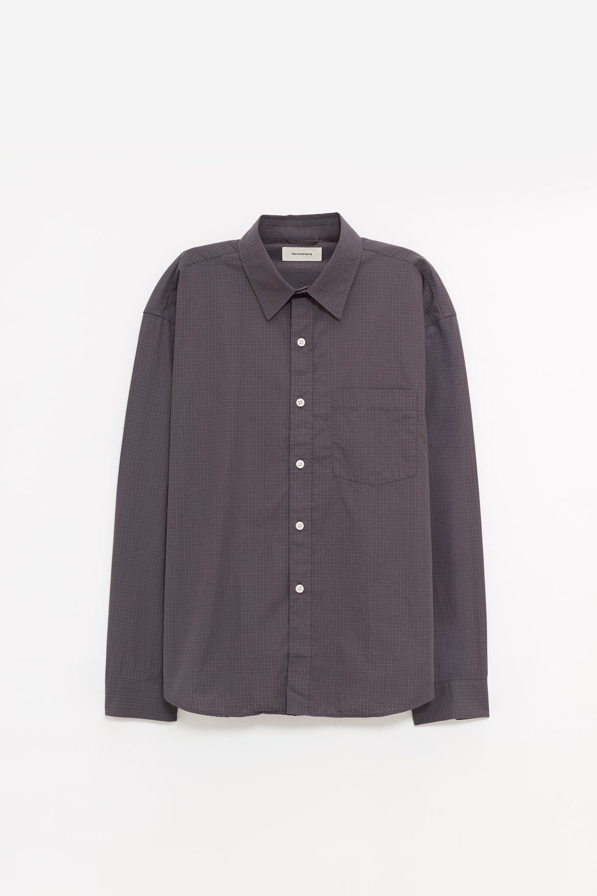 MFPEN MUSHROOM MICRO CHECK POPLIN EXECUTIVE SHIRT
