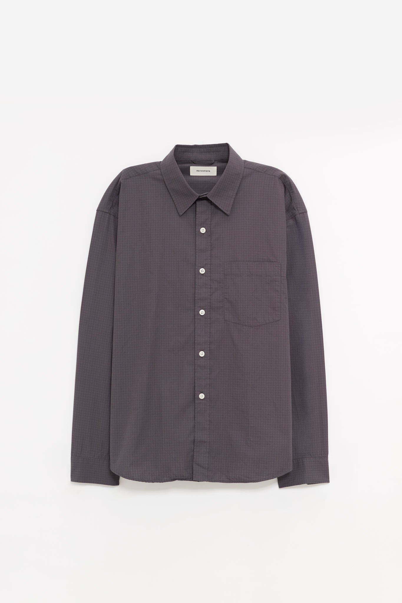 MFPEN MUSHROOM MICRO CHECK POPLIN EXECUTIVE SHIRT