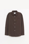 MFPEN DARK BROWN TRIPLE STRIPE ESSAY SHIRT