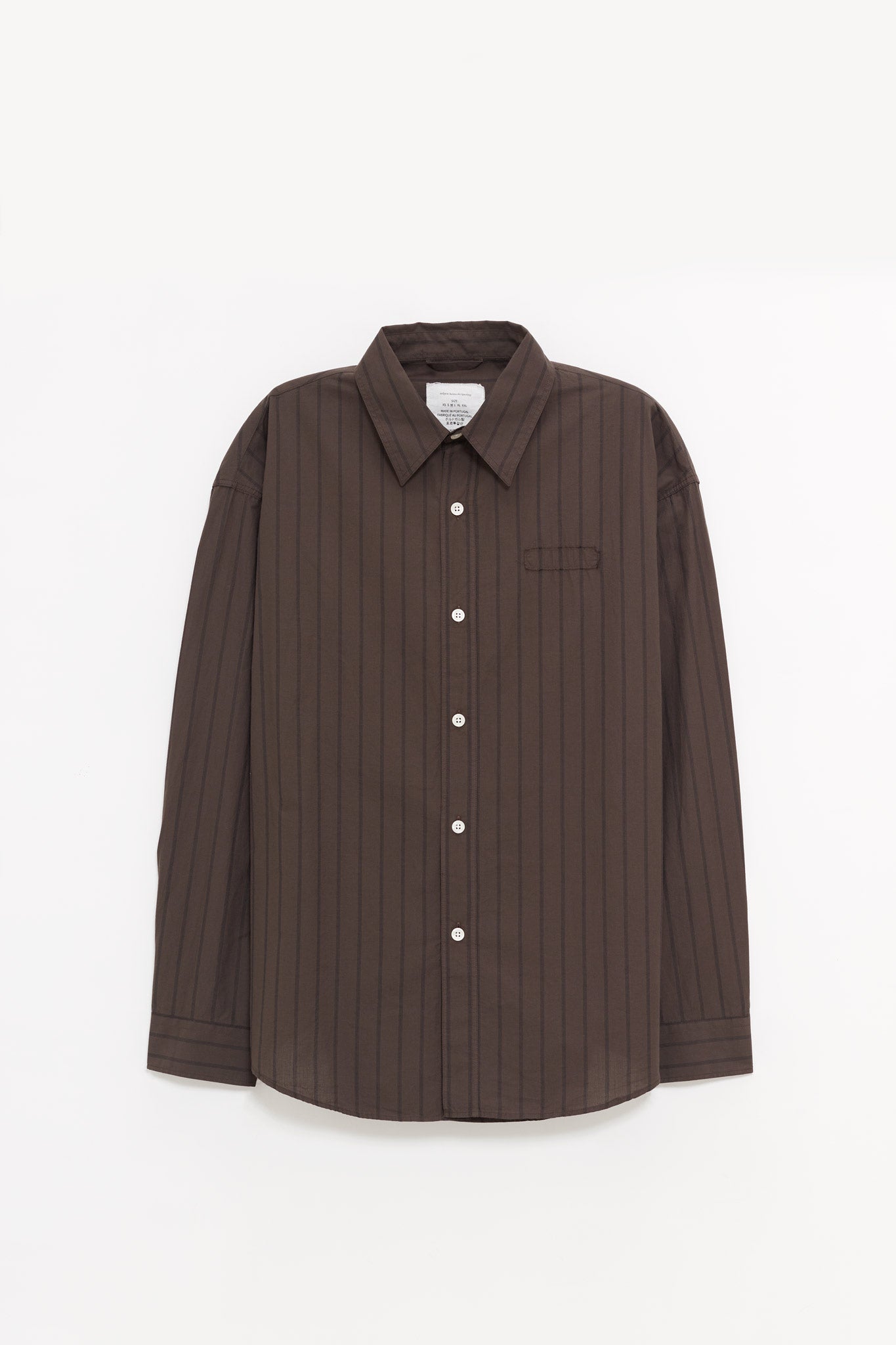 MFPEN DARK BROWN TRIPLE STRIPE ESSAY SHIRT